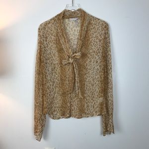 Classiques Entier| Yellow Cheetah Blouse (L)
